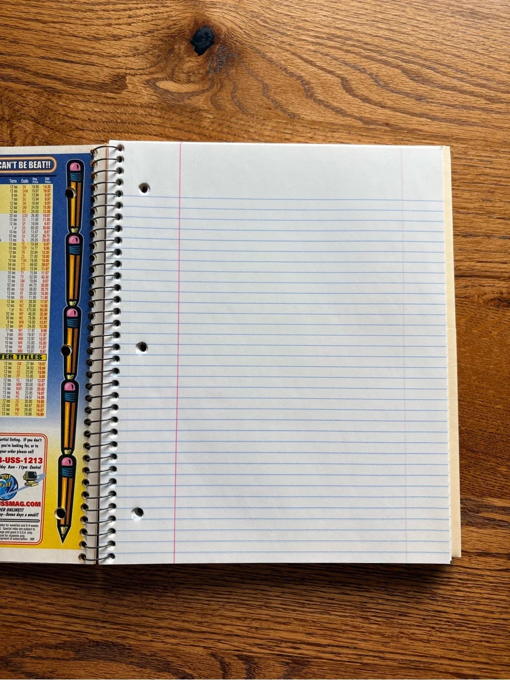 Vintage Princeton Spiral College- Ruled 3 Subject Notebook in Orange- Top Flight